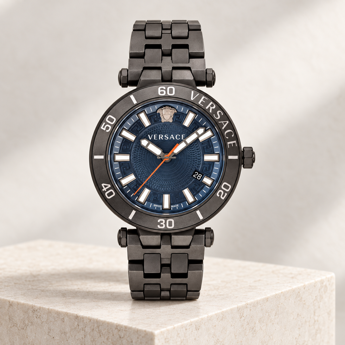 Versace Greca Sport Men's Watch – Blue 43 mm – VEZ300621 studio product view – VEZ300621