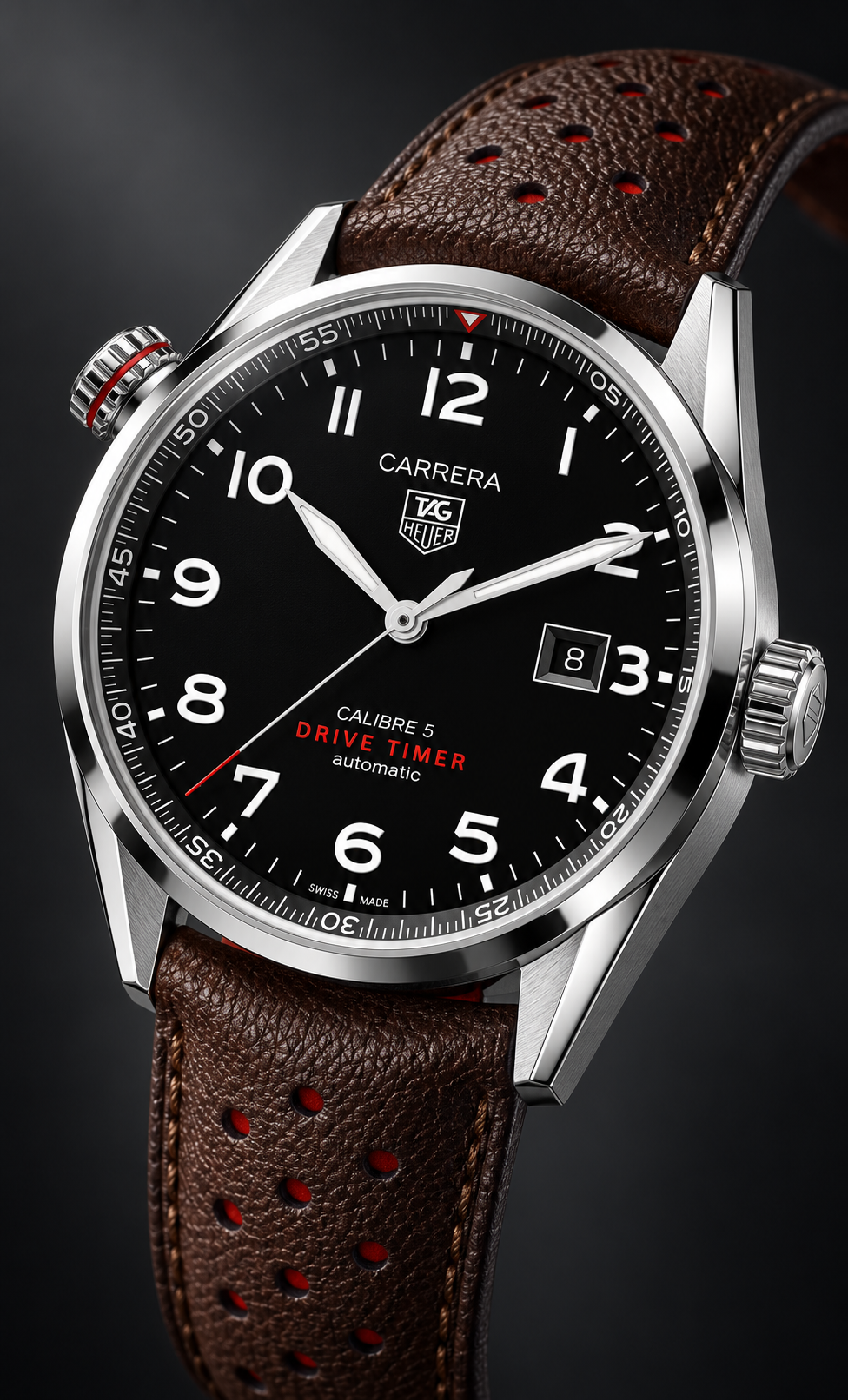 TAG Heuer Carrera Calibre 5 Drive Timer Automatic 43mm WAR2A10.FC6337