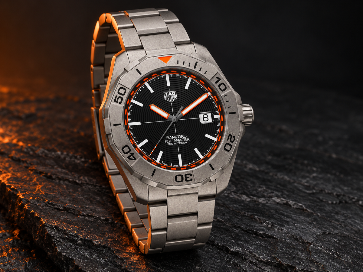 TAG Heuer Aquaracer Bamford WAY208F.BF0638 premium titanium watch hero view