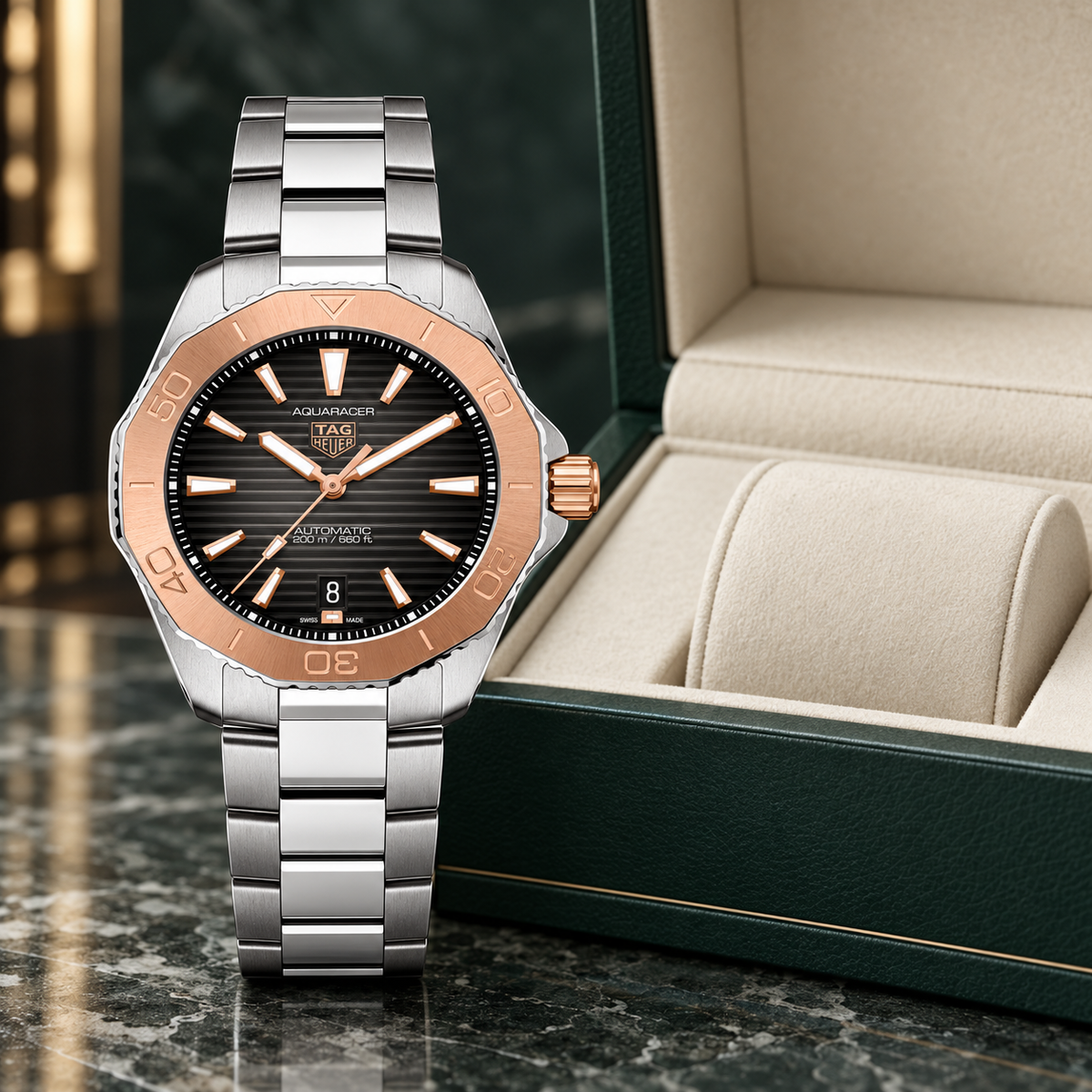 TAG Heuer Aquaracer Professional 200 bicolore automatique 40mm WBP2151.BA0627