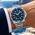 Gucci Dive XL YA136203 blue men's watch on wrist