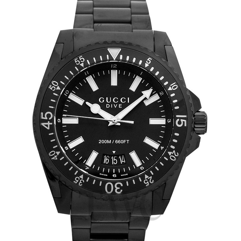 Gucci Dive XL 45mm Black PVD Men's Watch YA136205 product view 1