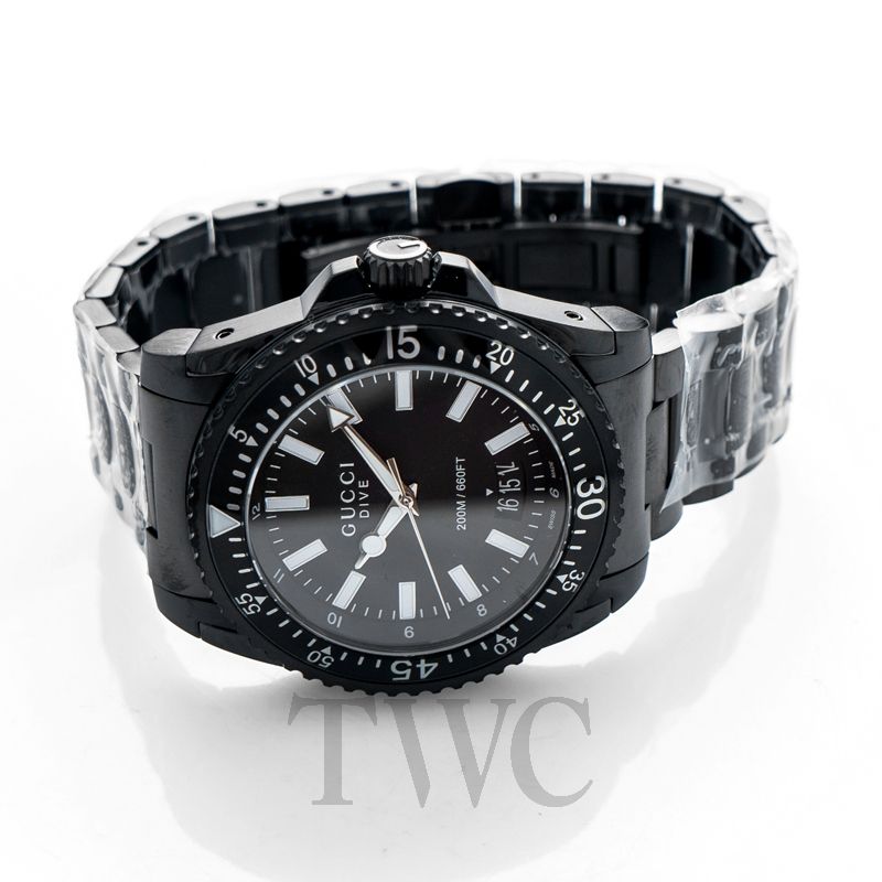 Gucci Dive XL 45mm Black PVD Men's Watch YA136205 product view 2