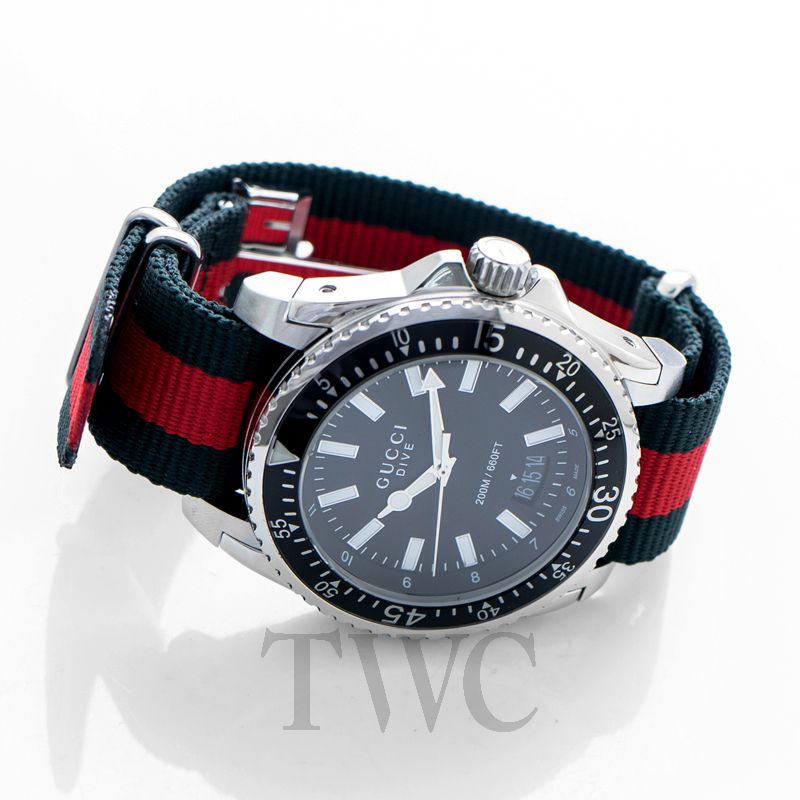 Gucci Dive XL 45mm Web Strap Men's Watch YA136206 product view 2