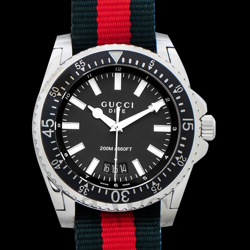 Gucci Dive XL 45mm Web Strap Men's Watch YA136206 product view 4
