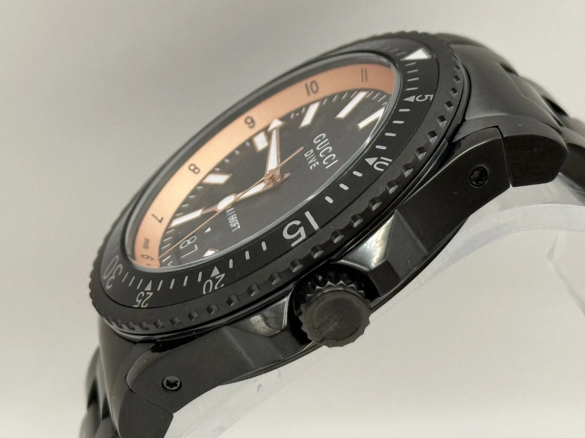 Gucci Dive XL 45mm Black Rose Gold-Tone Men's Watch YA136213 product view 4