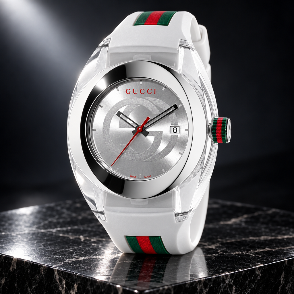 Gucci Sync XXL YA137102 white men's watch luxury display